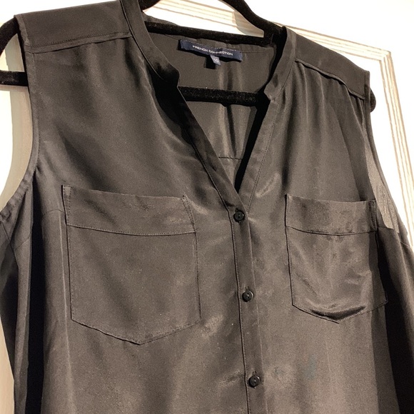 French Connection high low sleeveless tunic in black - Picture 7 of 7